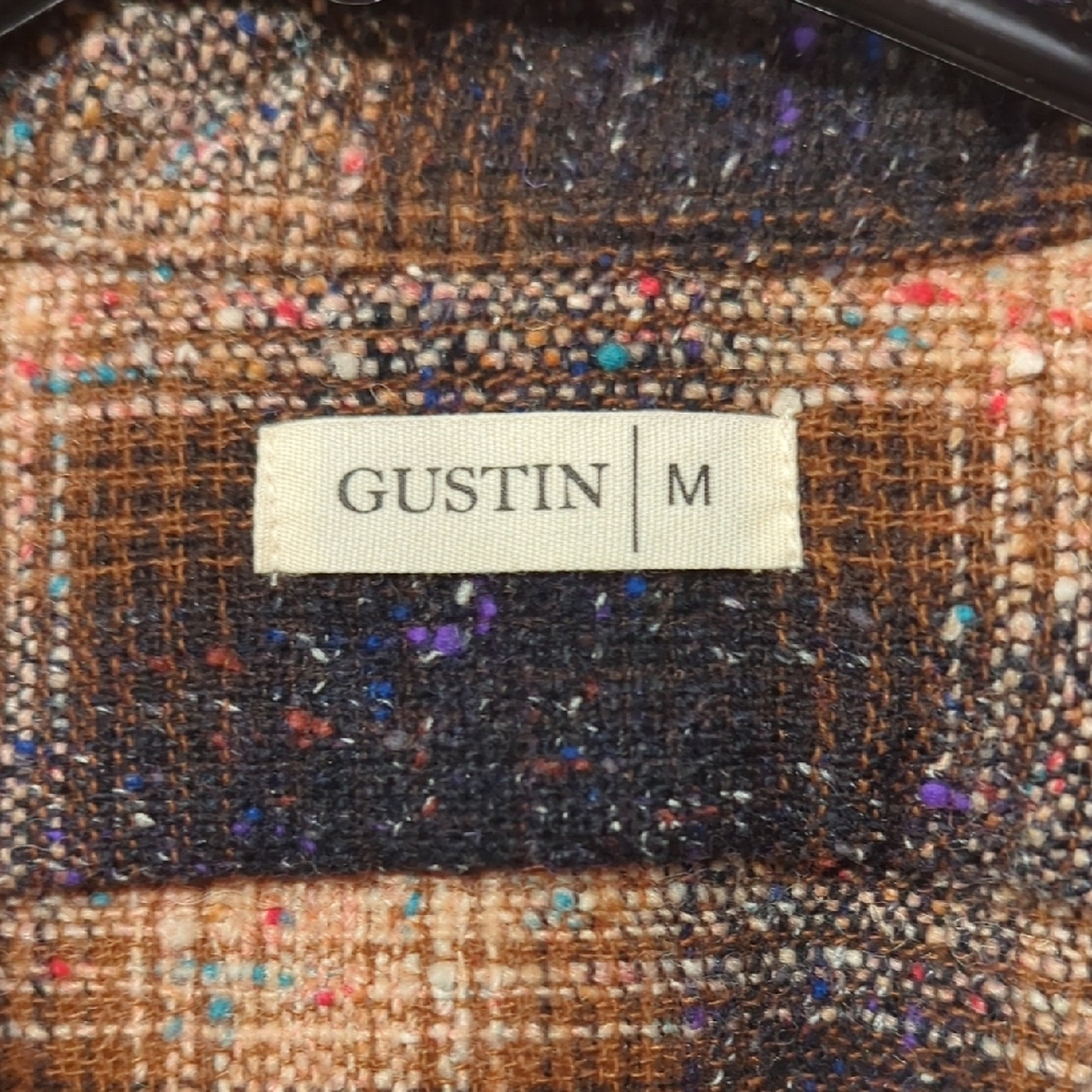 Gustin Rainbow Nep Rustic Wool Shirt - Gold Wheat - Picture 2 of 4